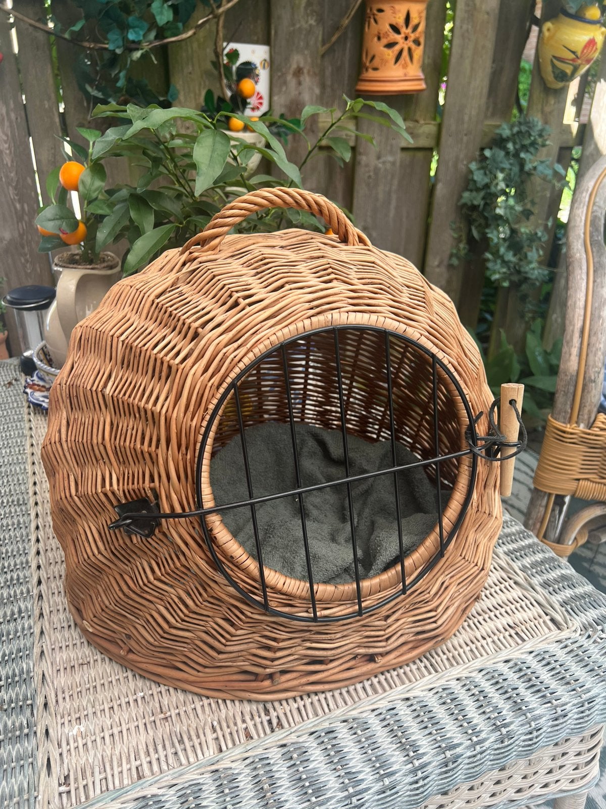 Trixie rotan kattenmand reismand, Ophalen of Verzenden, Zo goed als nieuw, Riet
