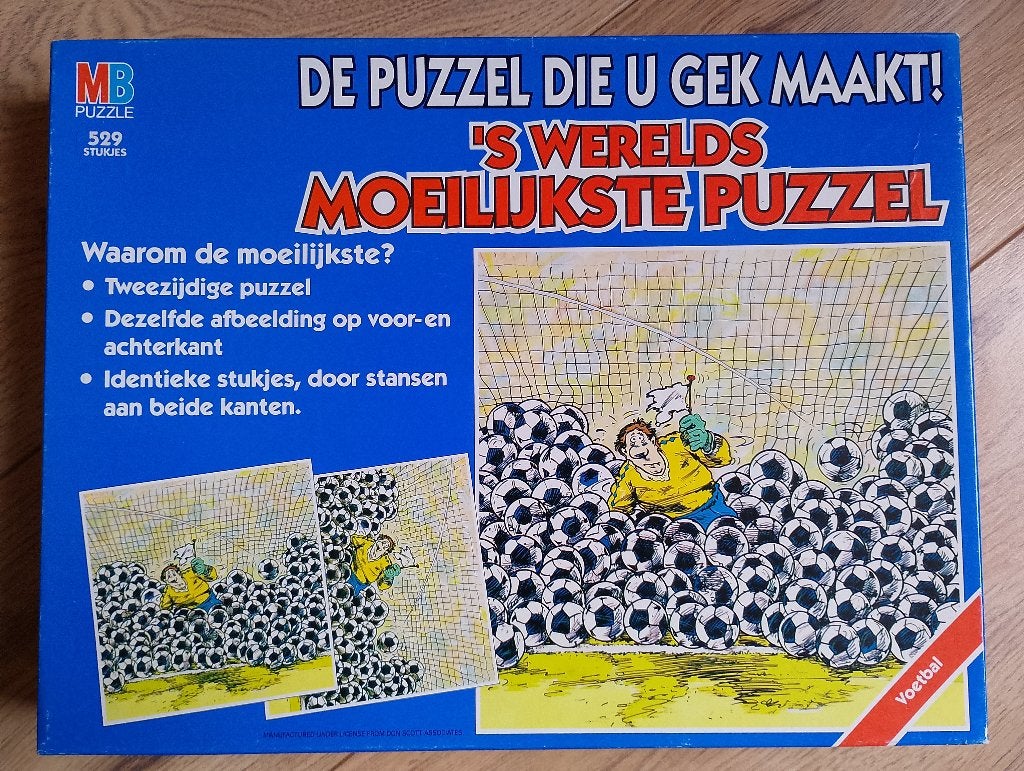 MB - 's Werelds moeilijkste puzzel, Ophalen of Verzenden, 500 t/m 1500 stukjes, Gebruikt, Legpuzzel