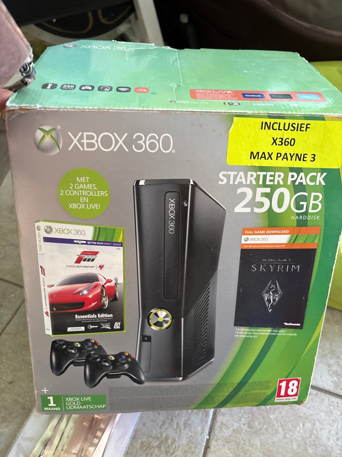 Xbox 360 Starter Pack 250GB, Spelcomputers en Games, Gebruikt, Vanaf 18 jaar, Racen en Vliegen, 2 spelers