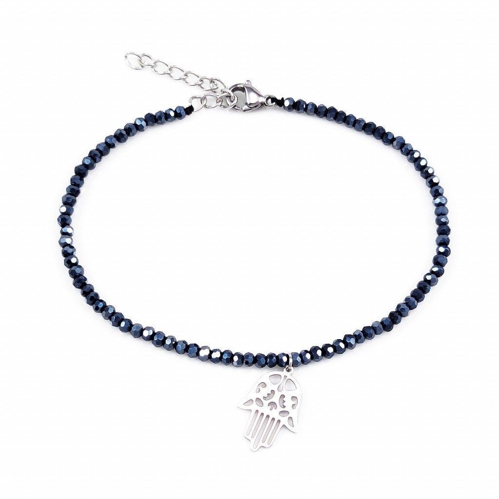 Grijsachtig Blauw Kristallen Armband Dames RVS Zilverkleur, Staal, Birgitta-Gracht 33, 6465 EL Kerkrade, Nederland, Verzenden