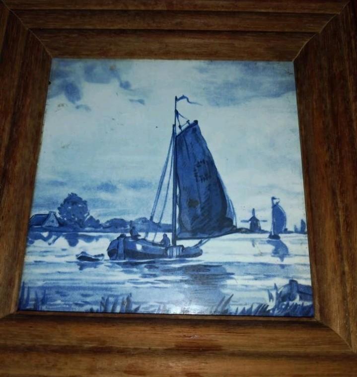 Antiek Villeroy & Boch Zeilschip, Antiek en Kunst, Ophalen of Verzenden