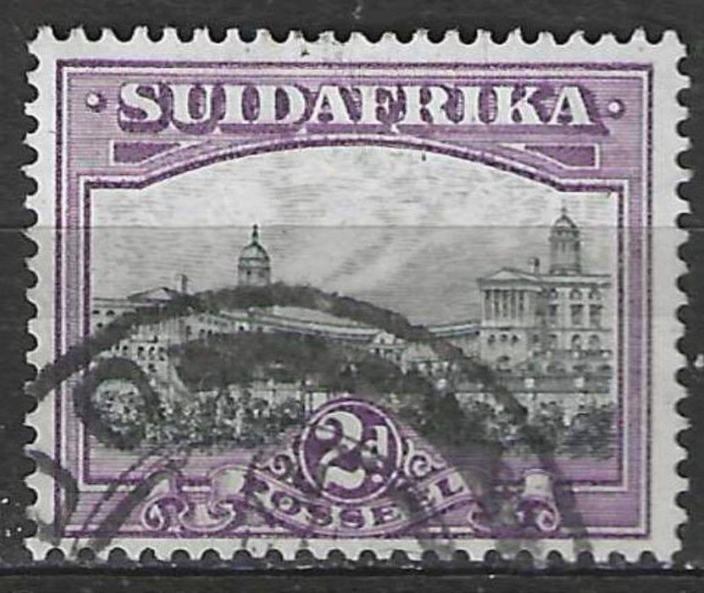 Zuid-Afrika 1927/1928 - Yvert 31 - Paleis in Pretoria (ST), Postzegels en Munten, Verzenden, Zuid-Afrika, Gestempeld