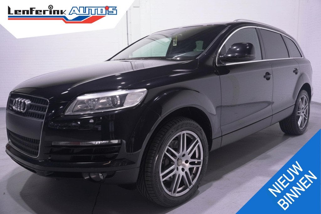 Audi Q7 3.0 TDI quattro Clima Stoelverwarming Leder Trekhaak, Auto's, Audi, Automaat, Gebruikt, Zwart, Bedrijf