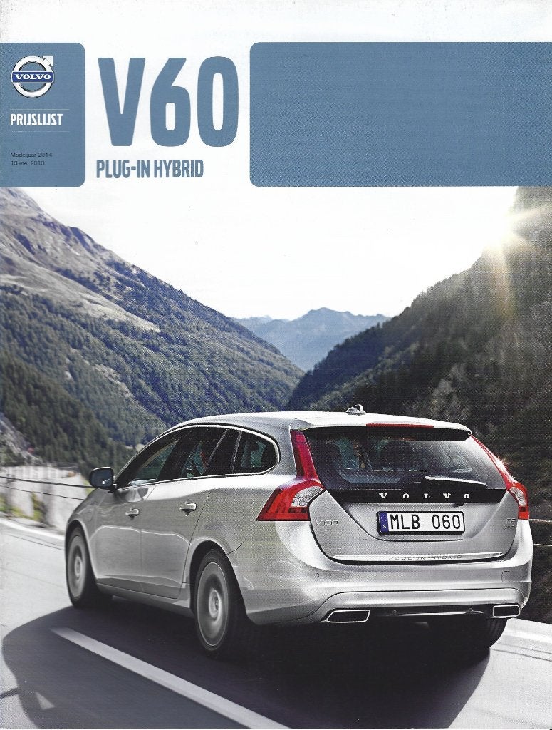 Brochure Volvo V60 Plug in Hybrid 2013, Ophalen of Verzenden, Gelezen, Volvo