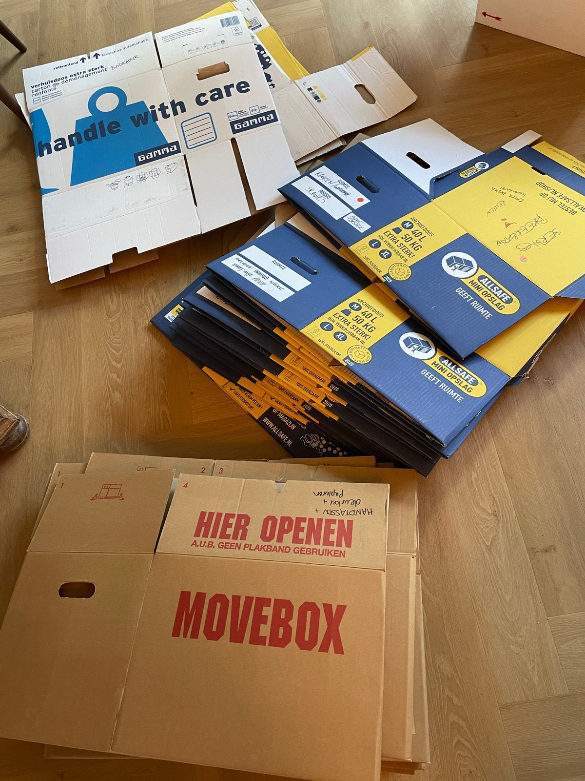 Verhuisdozen en archiefdozen - Diverse maten, Ophalen, Doos, 40 tot 60 cm, 50 tot 75 cm