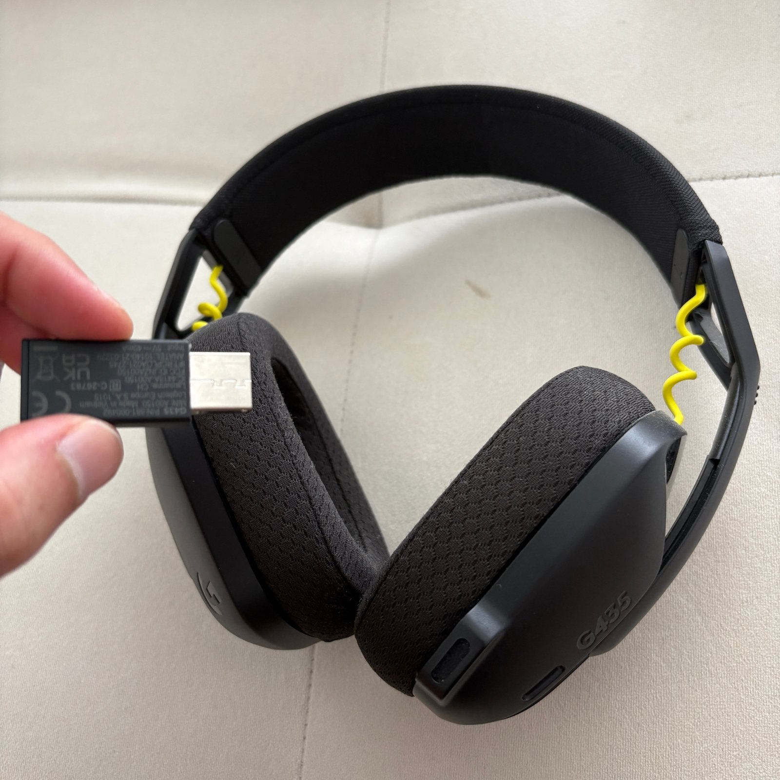 Logitech G435 Draadloze Gaming Headset Zwart, Ophalen of Verzenden, Zwart, Gebruikt, Gaming