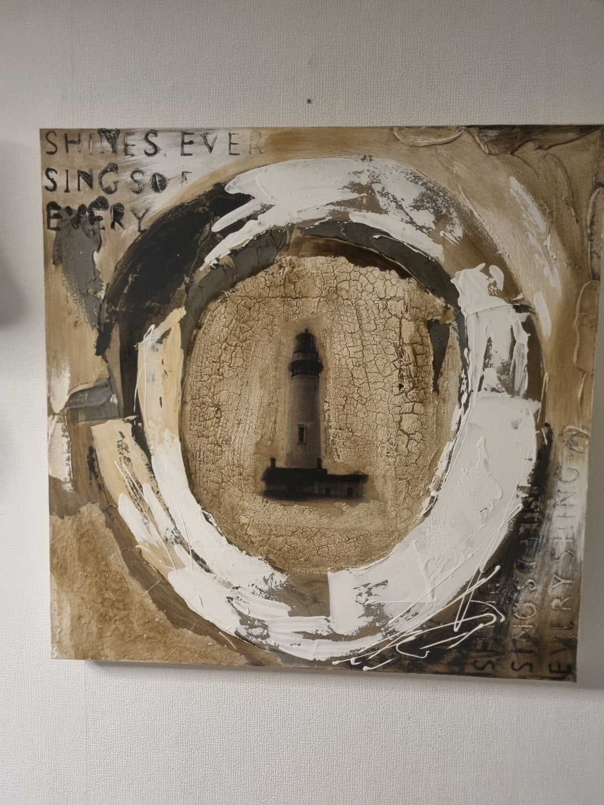 Schilderij Cobra Art Company - Vuurtoren, Ophalen, Acrylverf, Overig onderwerp, Handgeschilderd