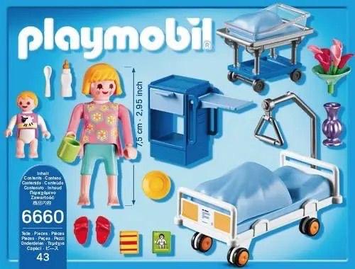 Playmobil 6660 Ziekenhuiskamer met baby - Compleet, Ophalen of Verzenden, Gebruikt