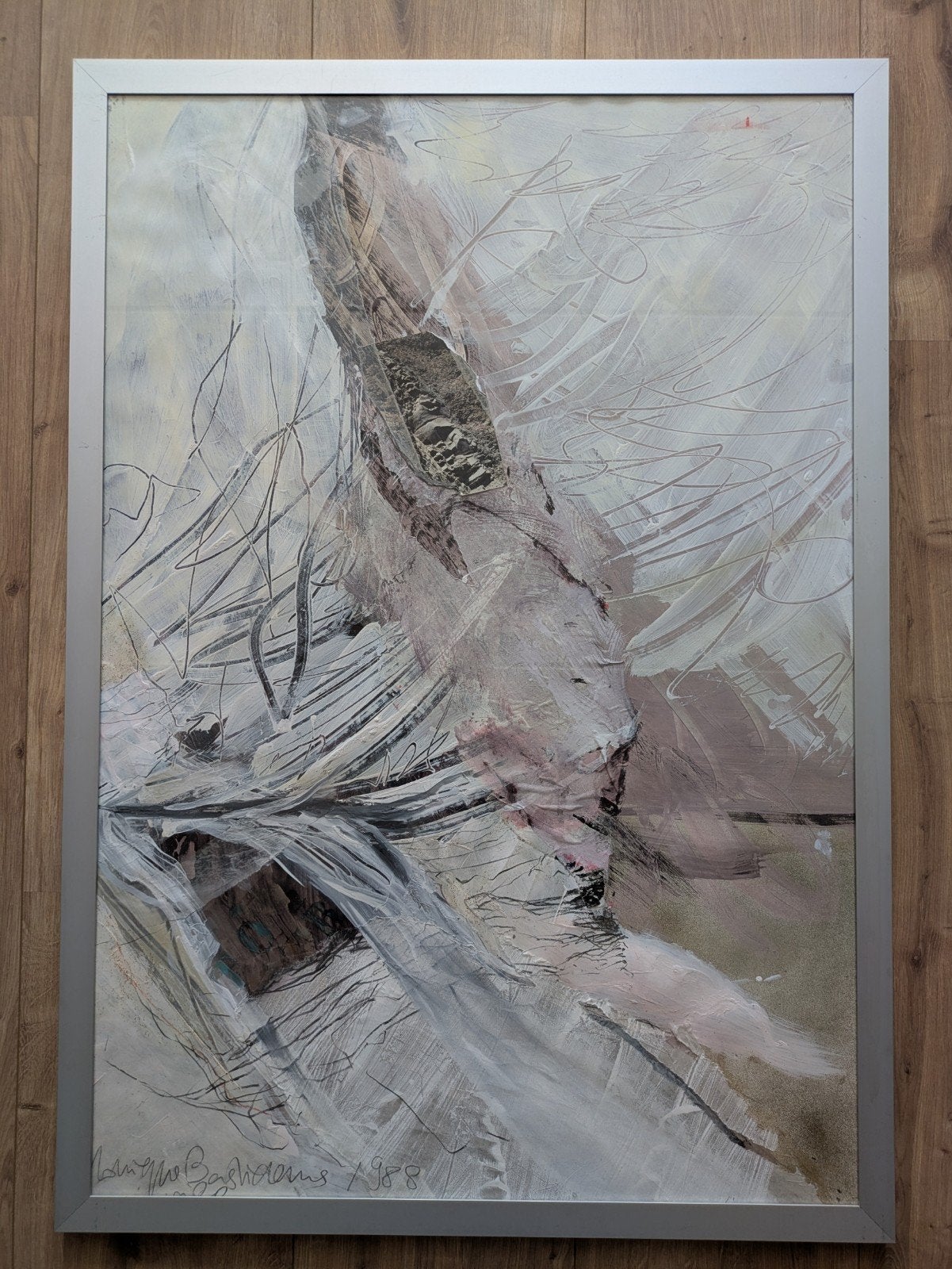 Origineel abstract mixed-media kunstwerk Monique Bastiaans, Ophalen
