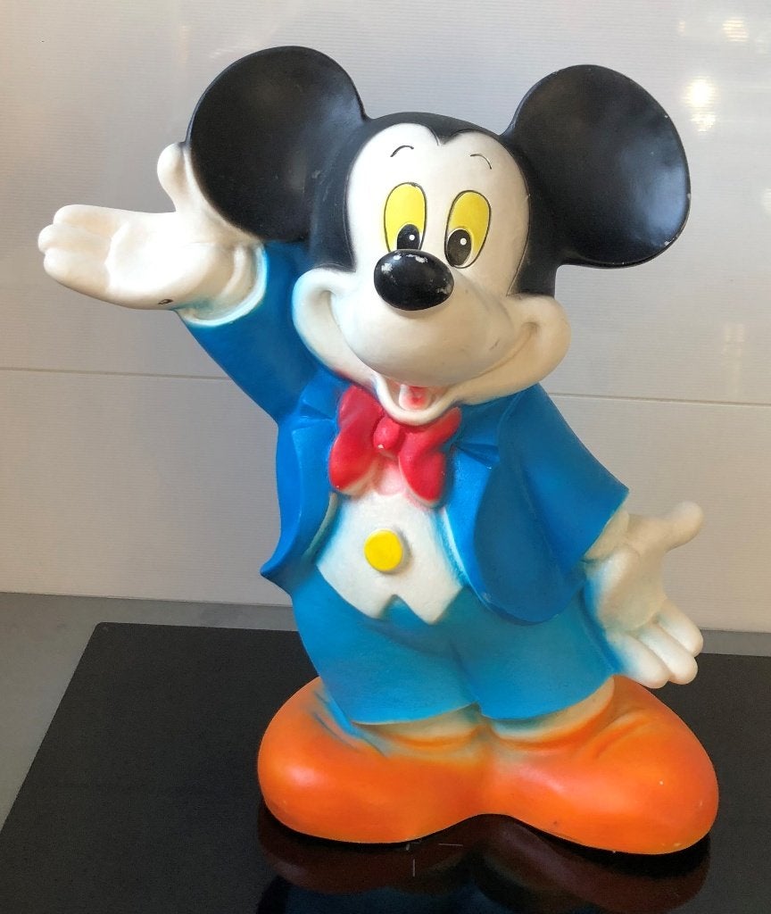 31 cm Vintage Mickey Mouse Pieper decoratie Disney Retro, Gebruikt, Overige typen, Ophalen of Verzenden, Disney