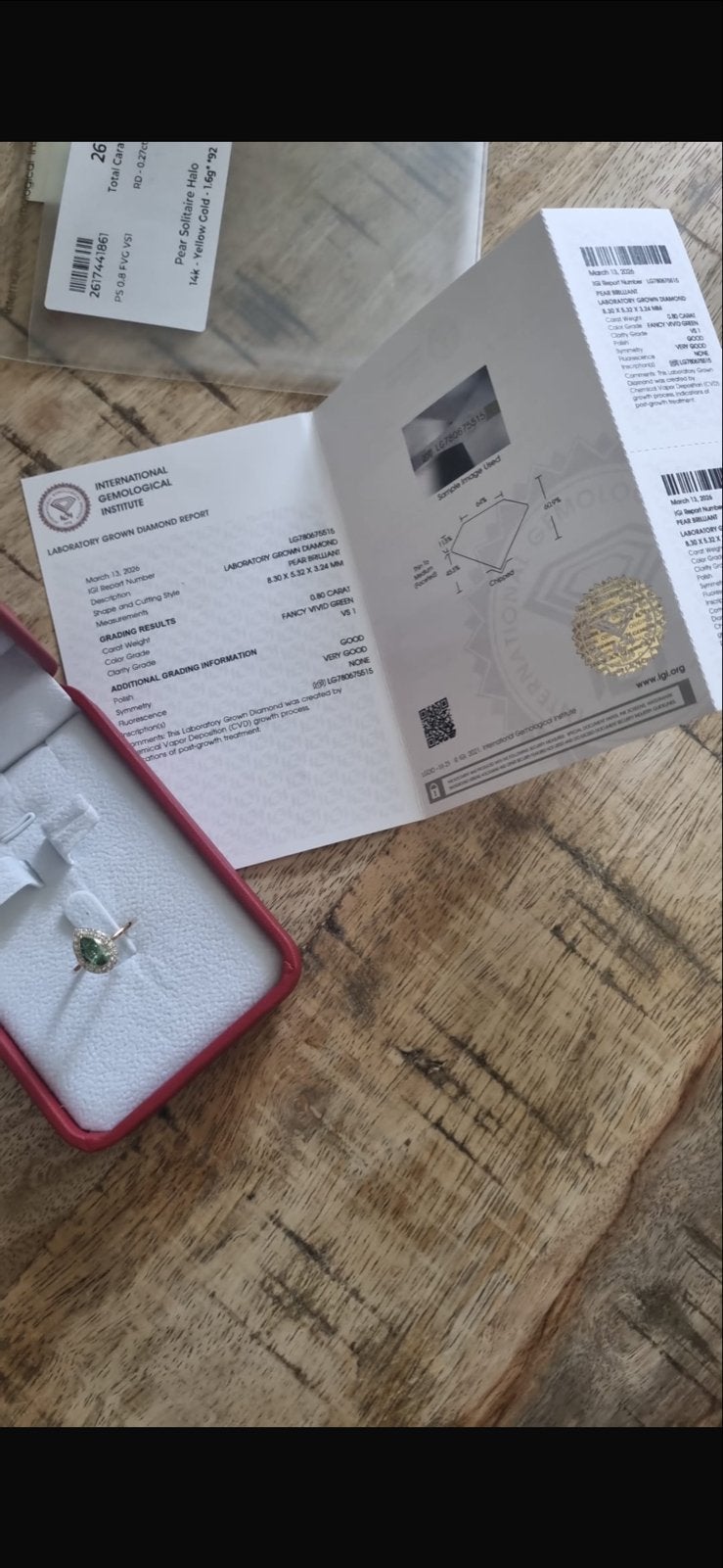 Diamante Ring – VS1, Ophalen, Zo goed als nieuw, Met edelsteen, Dame
