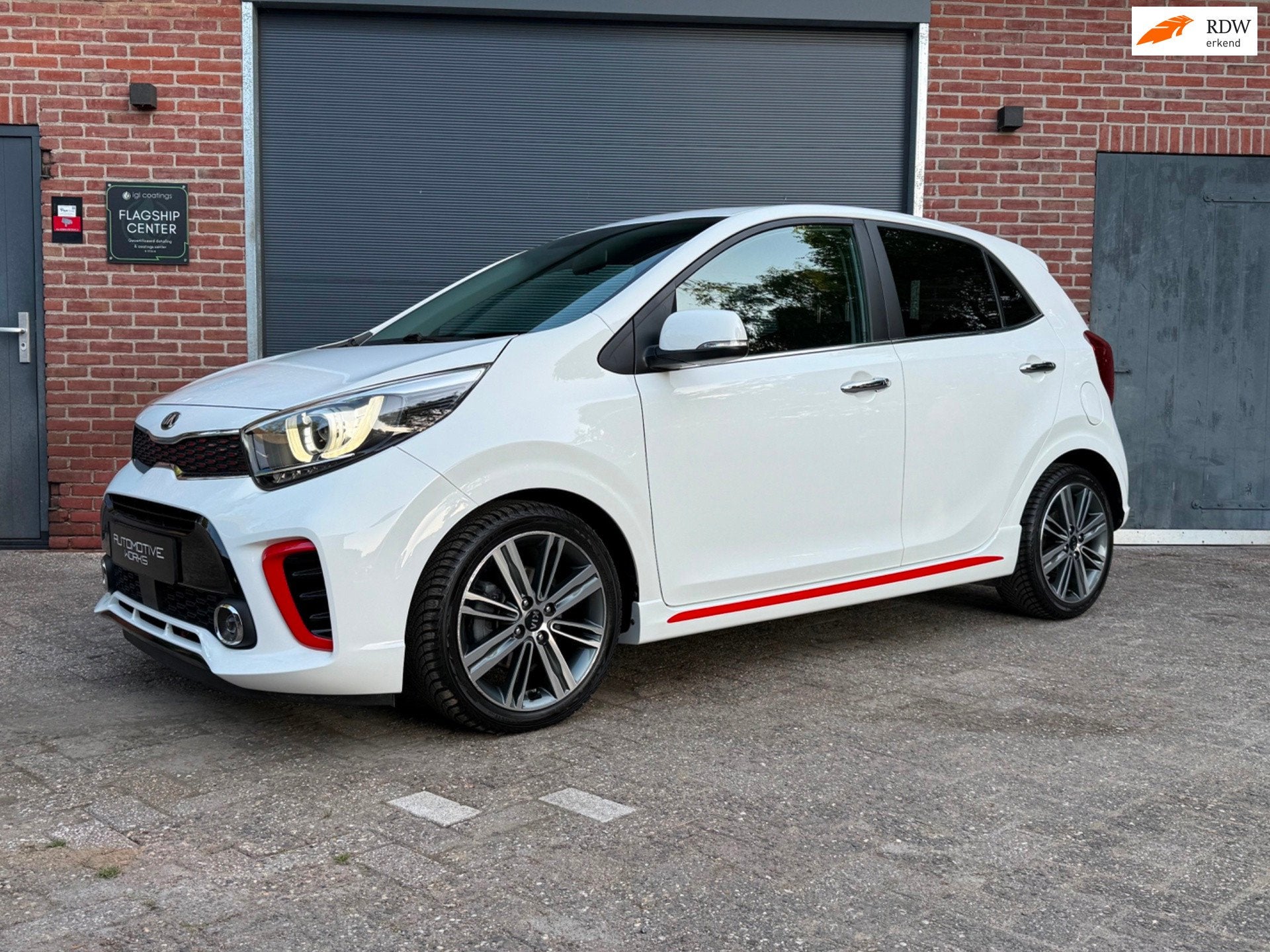 Kia Picanto 1.2 GT-Line Automaat | Stuurwielverwarming l Cli, Gebruikt, Zwart, Overige carrosserieën, Wit