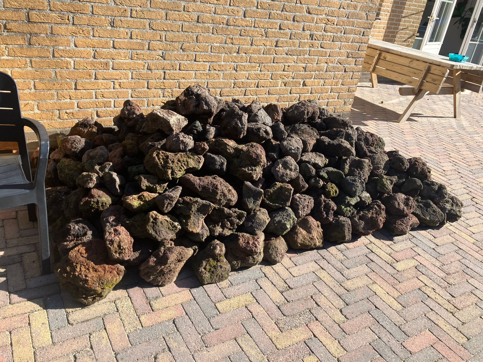 Grote partij Lava brokken / Lava steen, Ophalen, Gebruikt, Bruin, Overige typen