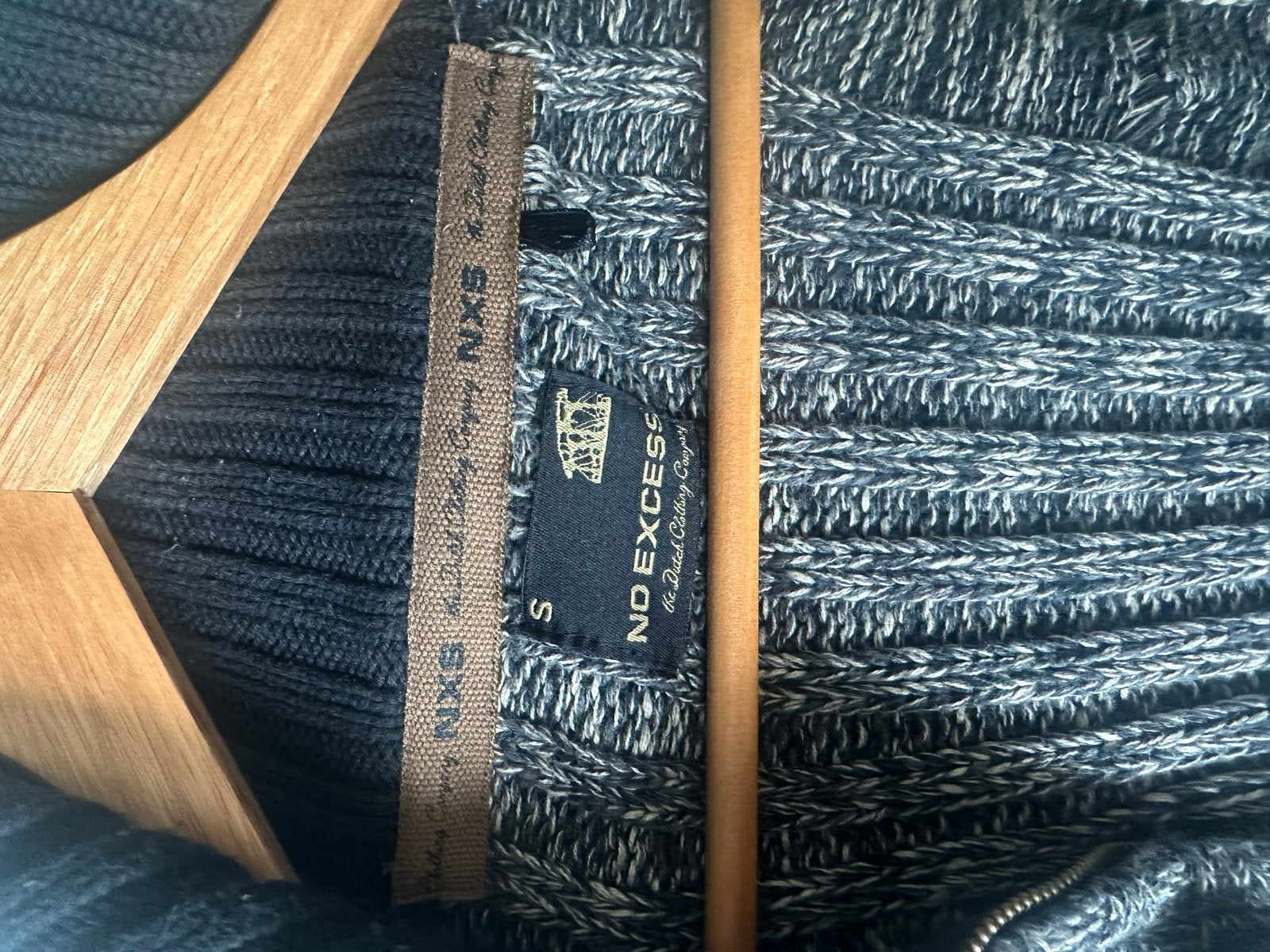 No Excess Heren Vest Maat S - Grijs/Donkerblauw, Kleding | Heren, Truien en Vesten, Verzenden, Gedragen, Maat 46 (S) of kleiner