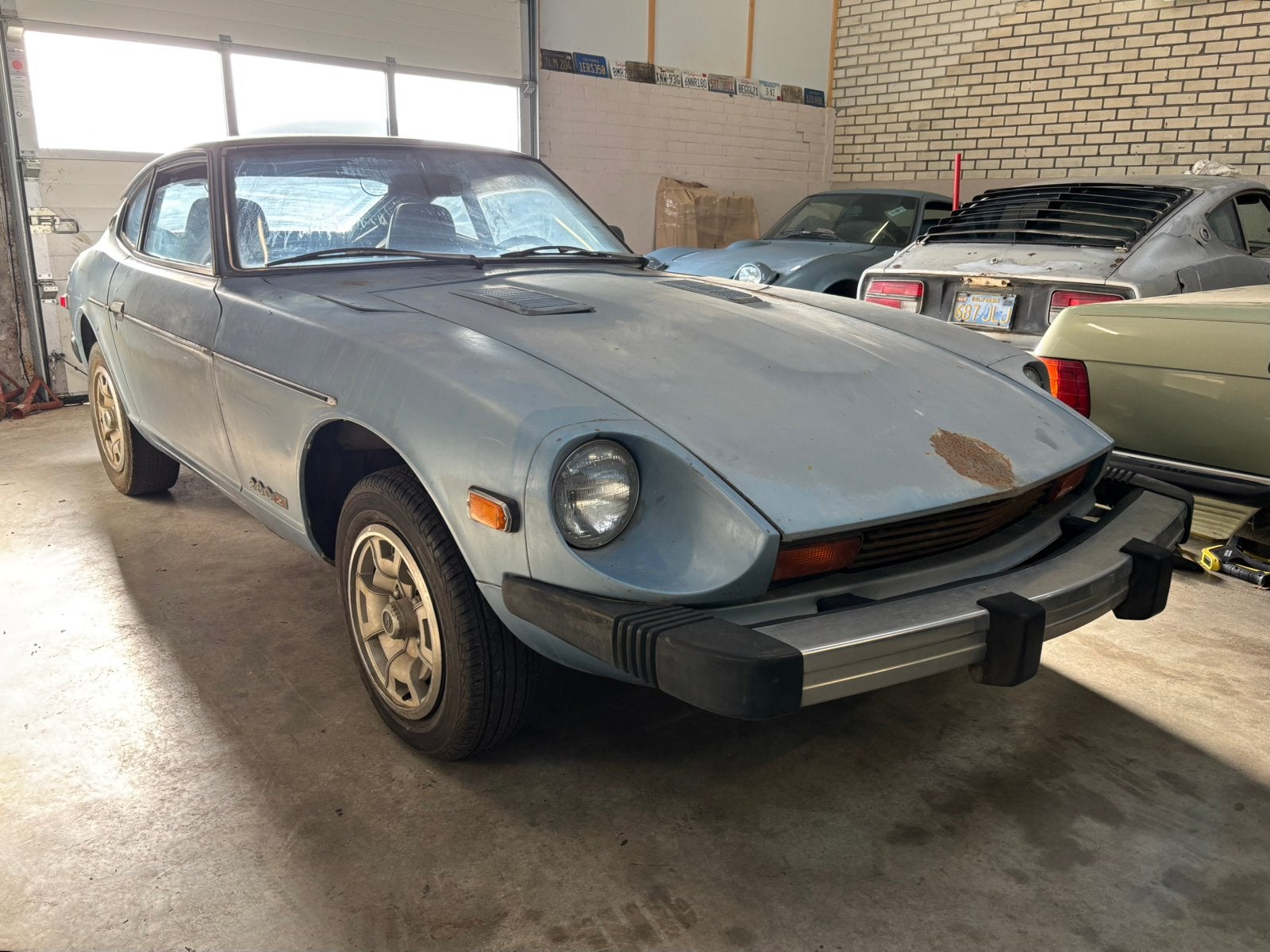 Datsun 280Z Coupe 1978 Sky Blue Matching Handbak, Auto's, Overige merken, Zwart, Blauw, Handgeschakeld