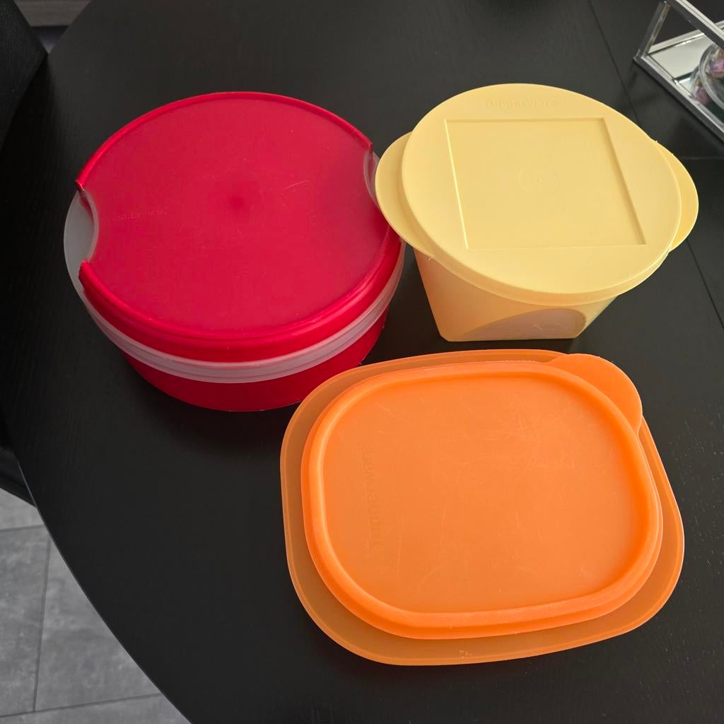 Tupperware, Ophalen, Gebruikt, Rood, Bak of Kom