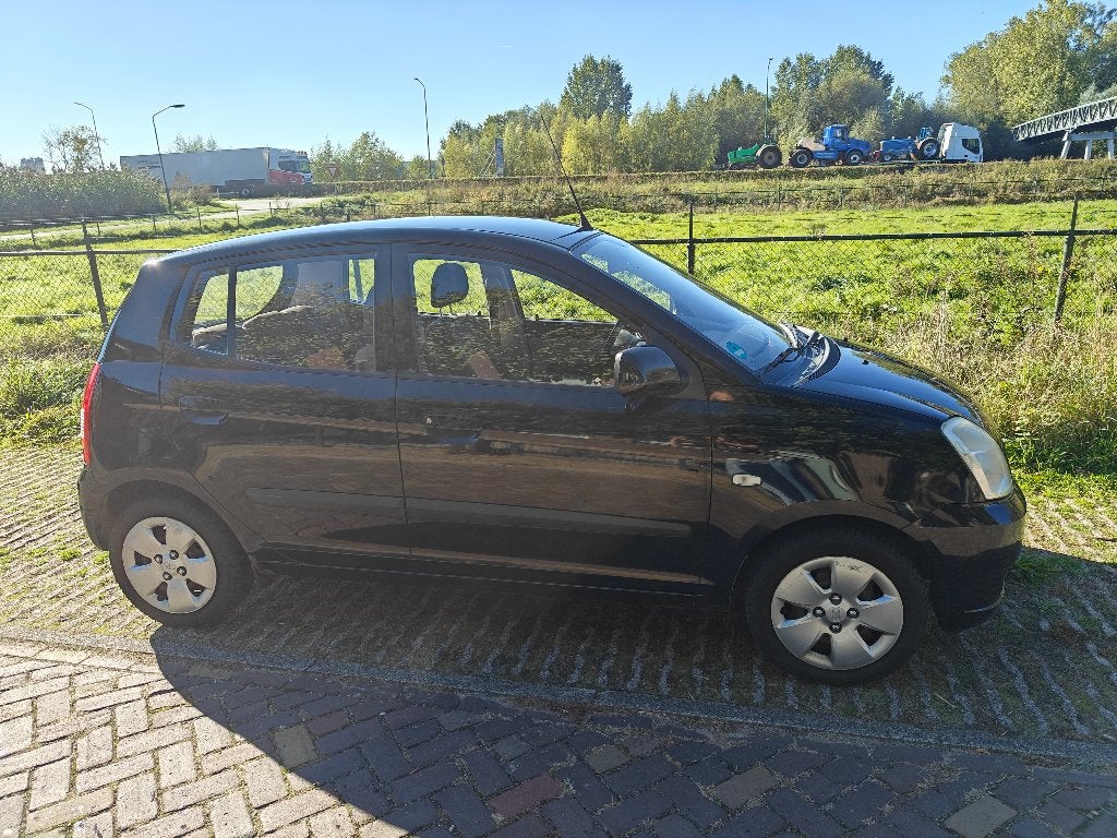 Kia Picanto 1.1 48KW 2007 Zwart, Auto's, Stof, 836 kg, 4 cilinders, 400 kg
