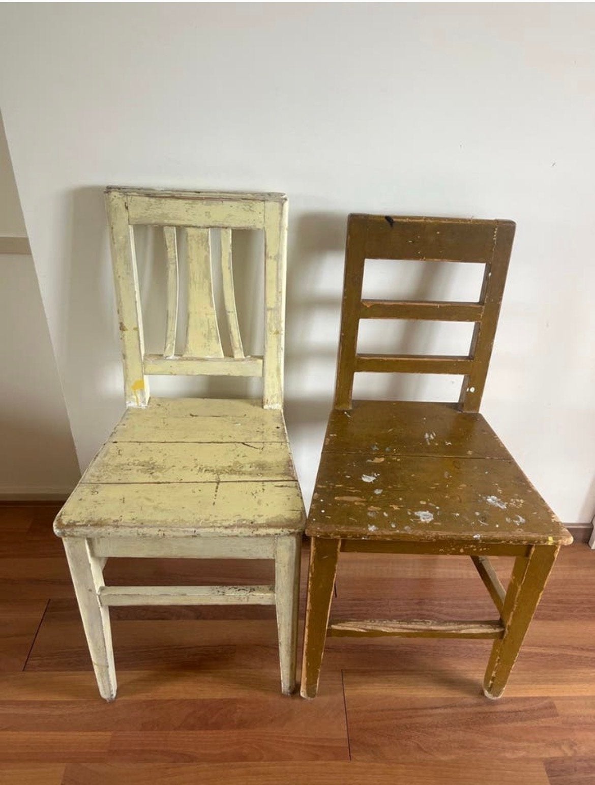 Vintage houten stoelen - set van 2, Ophalen