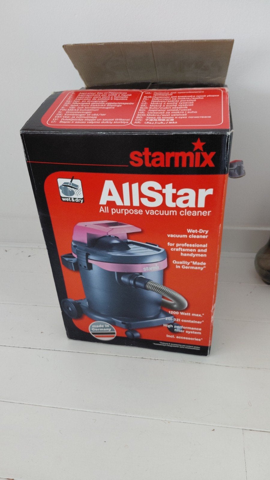Starmix AllStar Nat- en Droogzuiger 1200W, Witgoed en Apparatuur, Stofzuigers, Ophalen, Nieuw, Industriële stofzuiger, Minder dan 1200 watt