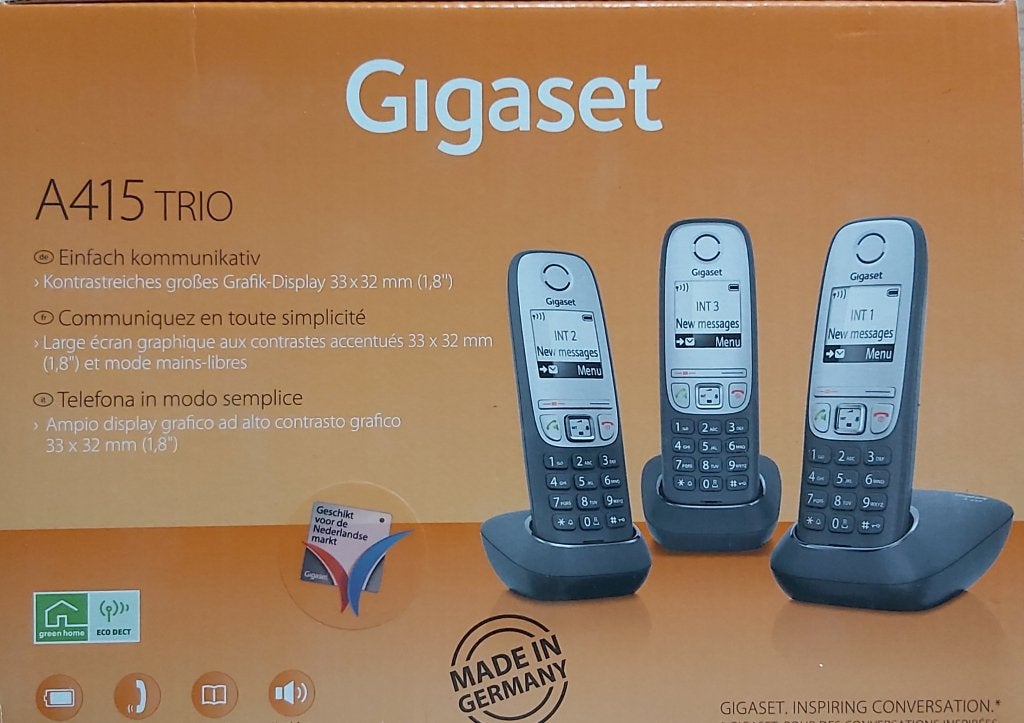 Gigaset A415 Trio draadloze huistelefoonset, Ophalen, Gebruikt, 3 handsets