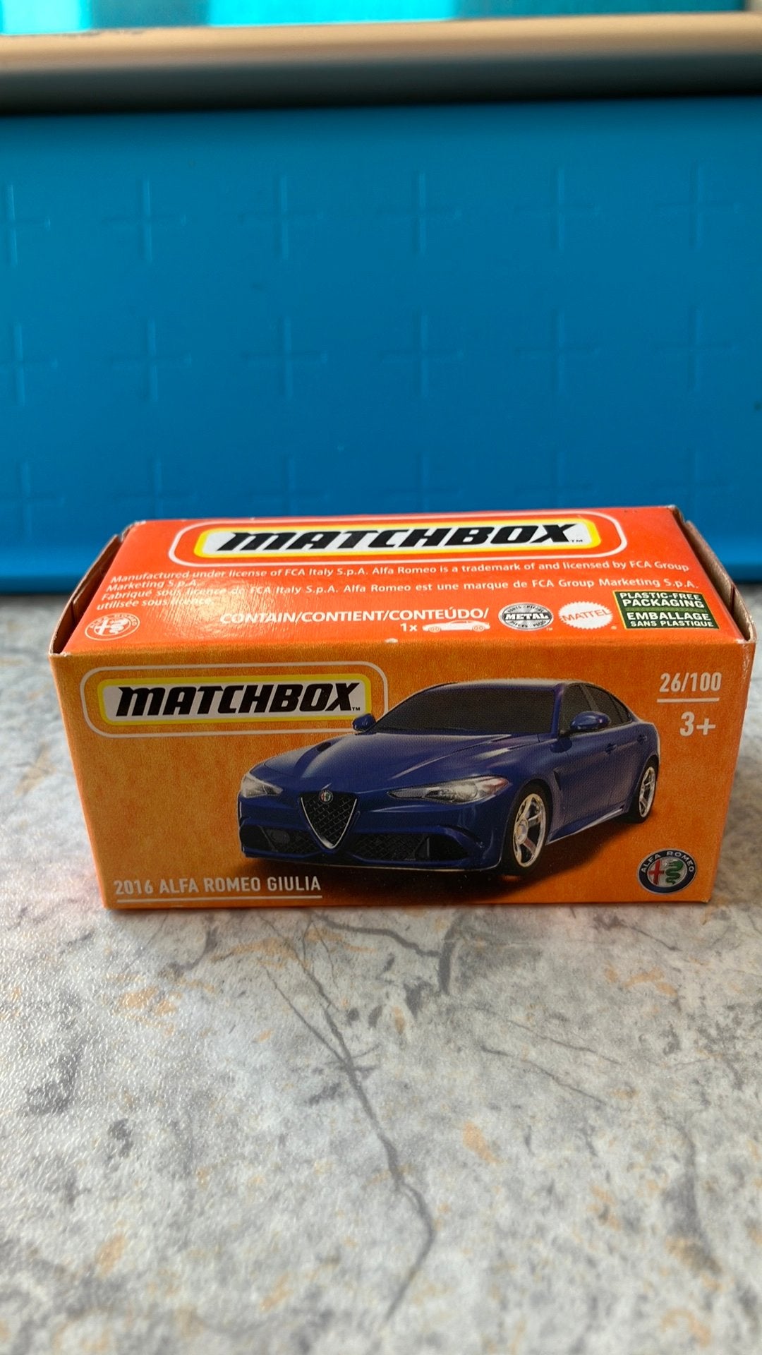 Alfa Romeo Giulia van Matchbox ongeopend doosje, Ophalen of Verzenden, Nieuw, Auto