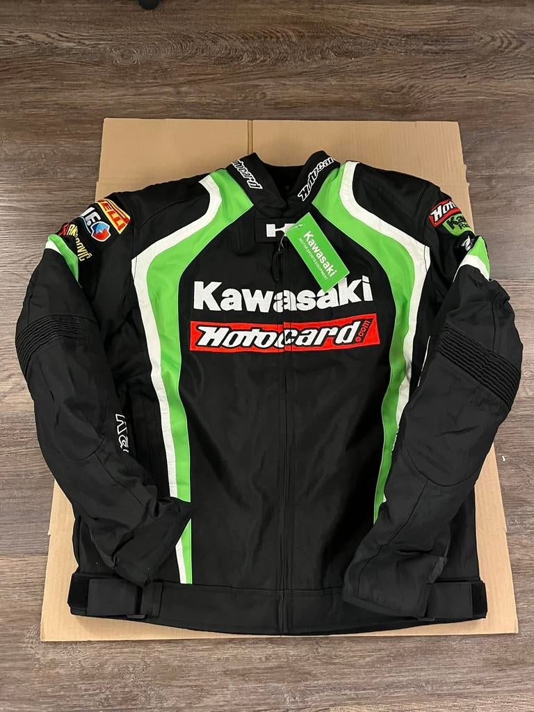 Kawasaki Classic Motorjas (Maat L) Vintage 4 Seasons, Ophalen of Verzenden, Zo goed als nieuw, Maat 52/54 (L), Groen