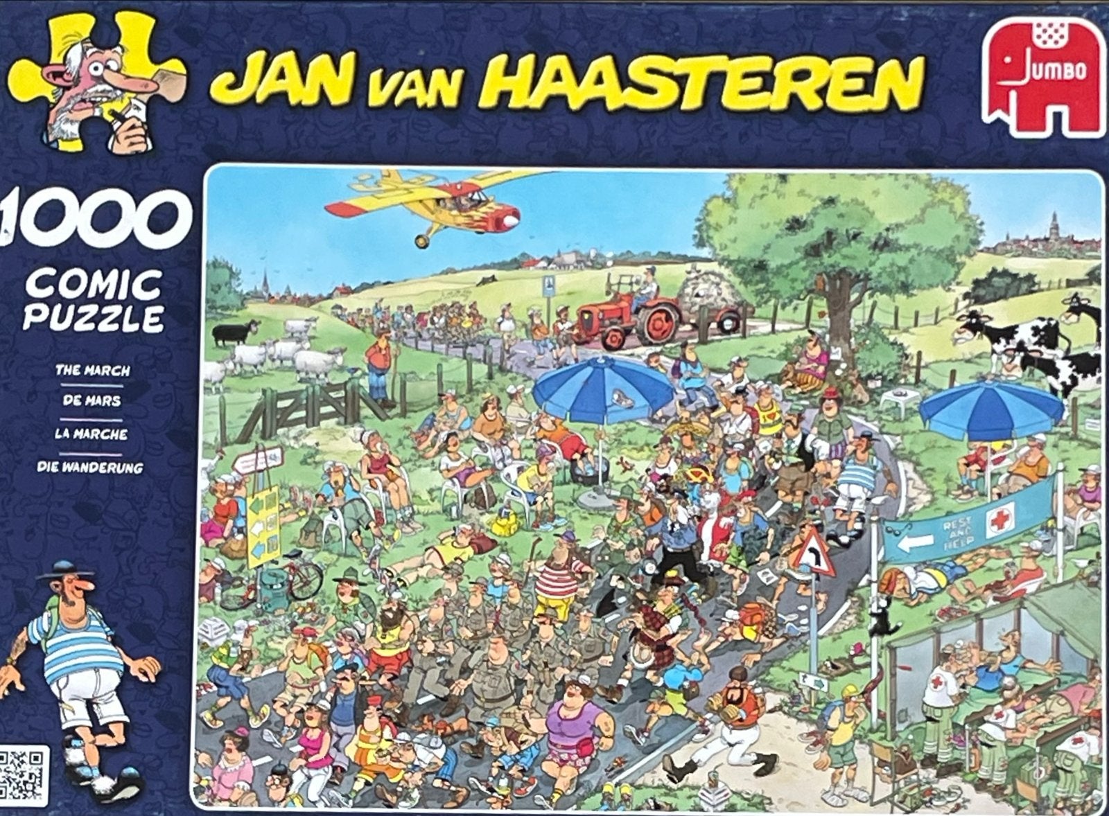 Jan van Haasteren - De Mars - 1000 stukjes legpuzzel, Ophalen of Verzenden, 500 t/m 1500 stukjes, Gebruikt, Legpuzzel