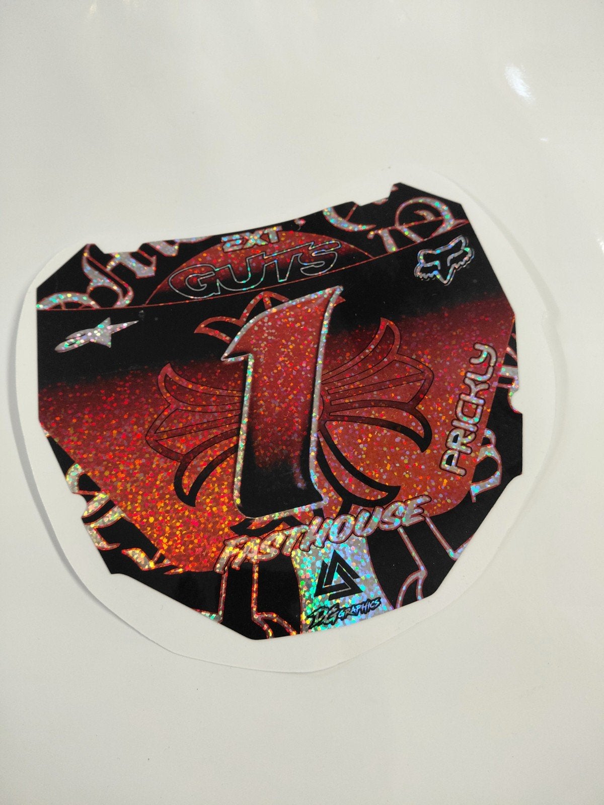 Special Fatbike Odi plate sticker Holografisch Sparkle, Motoren, Ophalen of Verzenden