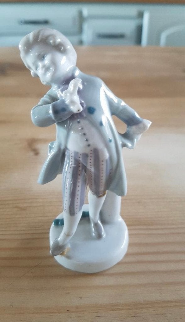 Antiek beeldje, gemarkeerd en genummerd, Verzamelen, Beren en Cherished Teddies, Ophalen of Verzenden, Zo goed als nieuw, Beeldje