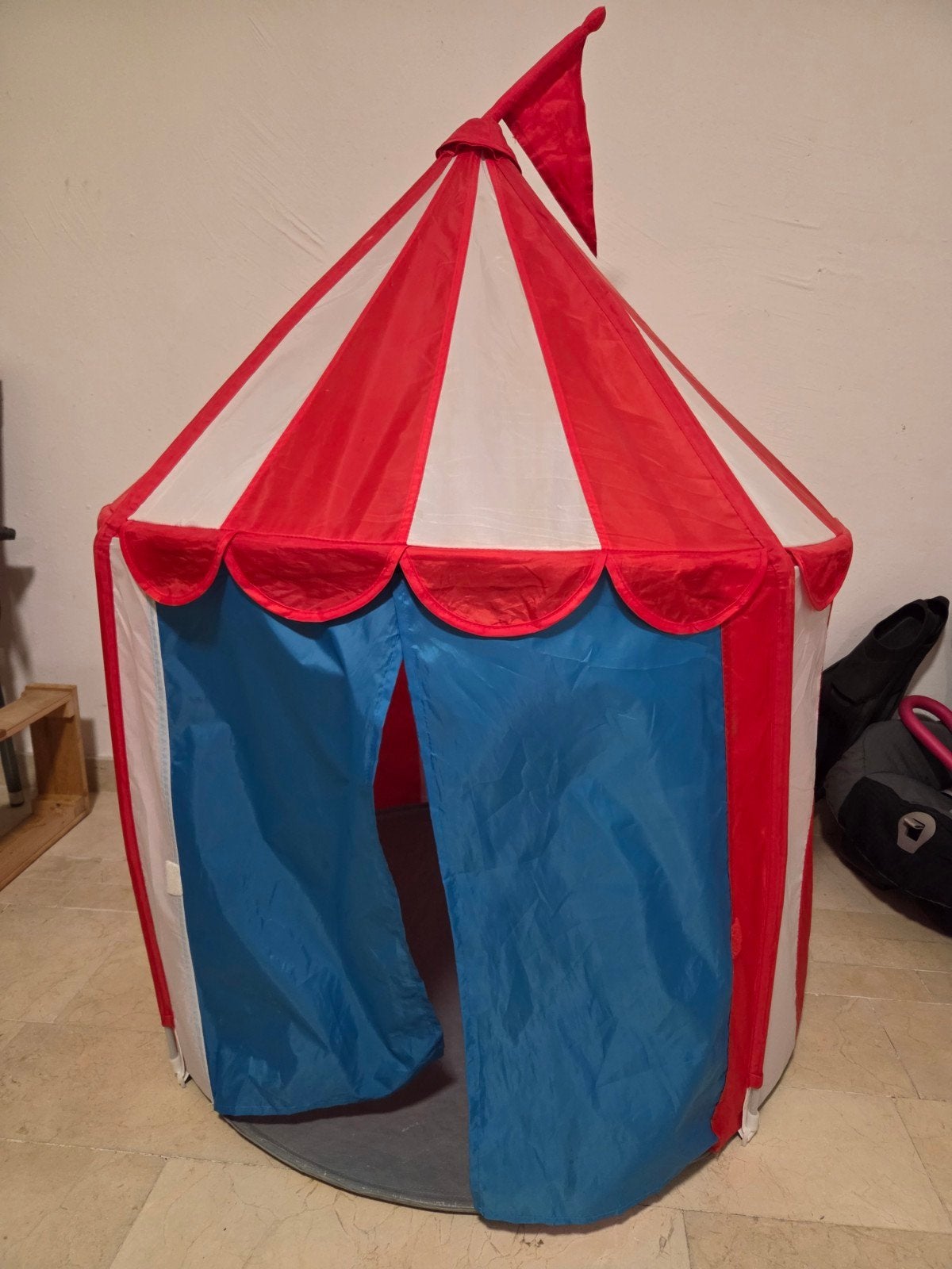 IKEA Circustent Speeltent - Rood/Wit/Blauw, Ophalen, Zo goed als nieuw