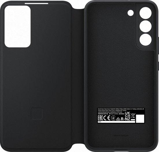 Samsung Galaxy S22 Plus Clear View Cover Zwart, Overige modellen, Frontje of Cover, Ophalen of Verzenden, Zo goed als nieuw