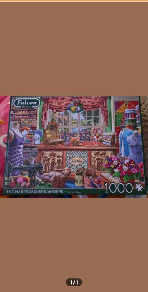 Falcon de Luxe Puzzel 1000 Stukjes - The Haberdashers Shoppe, Ophalen of Verzenden