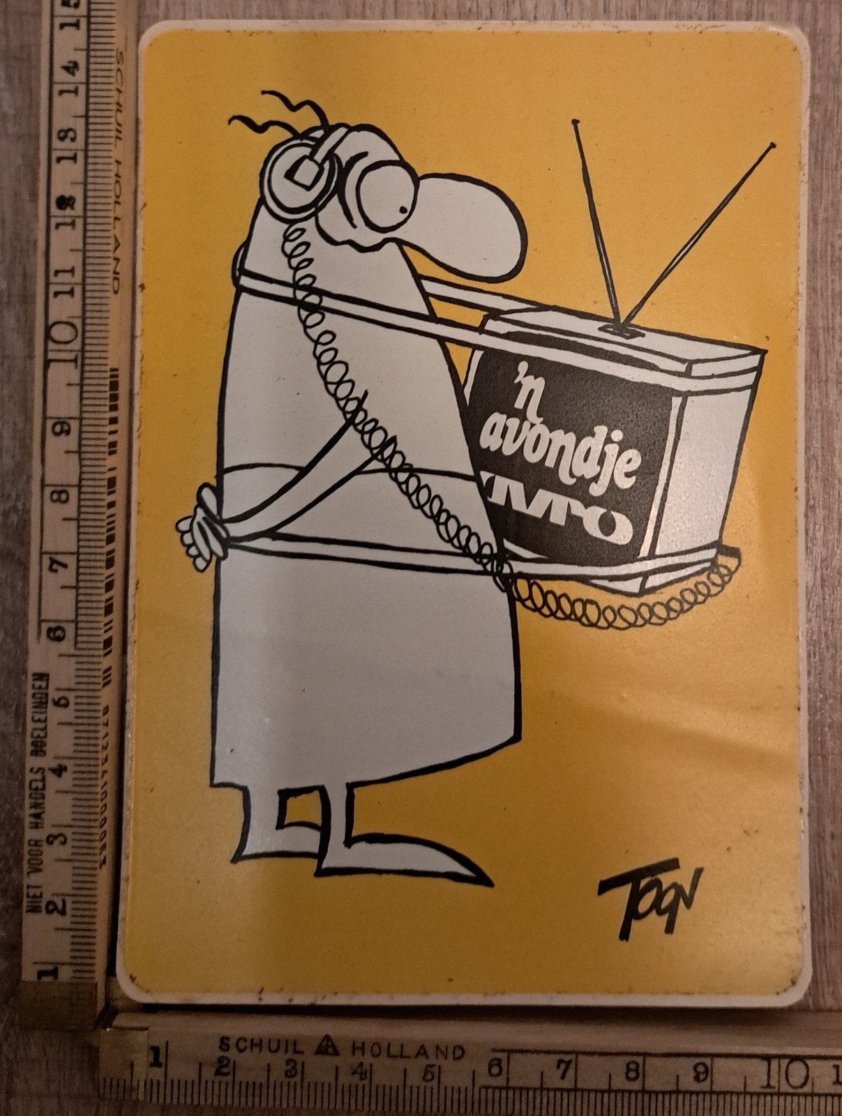Vintage sticker strip cartoon FC Knudde AVRO Toon, Verzamelen, Ophalen of Verzenden, Zo goed als nieuw