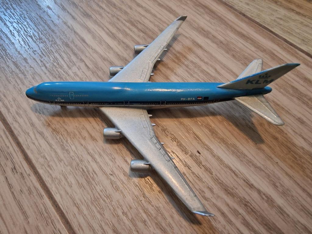 KLM Boeing 747 Speelgoedvliegtuig - Vintage Model, Overige merken, Gebruikt, 1:50 of kleiner, Overige typen