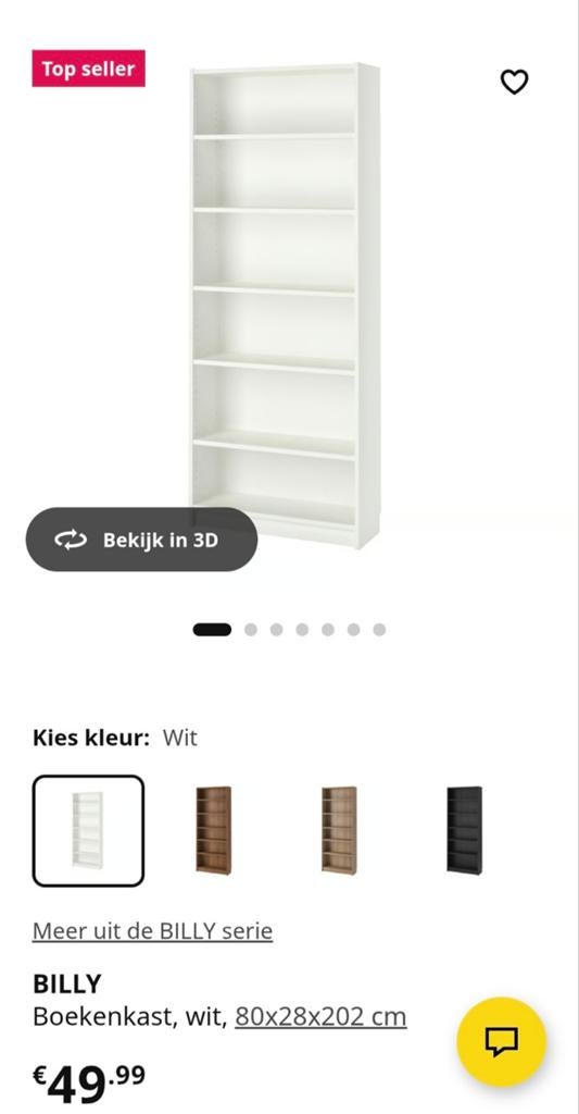 Mooie Billy boekenkast., Ophalen, Zo goed als nieuw