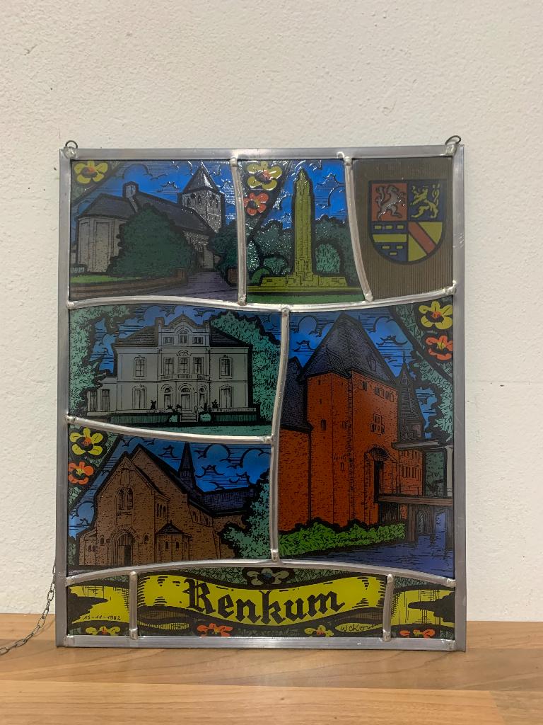 Glas in lood | Renkum, Antiek en Kunst, Antiek | Glas en Kristal, Ophalen of Verzenden