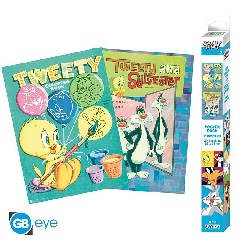 Looney Tunes chibi poster set, Ophalen of Verzenden, Looney Tunes, Nieuw, Plaatje, Poster of Sticker