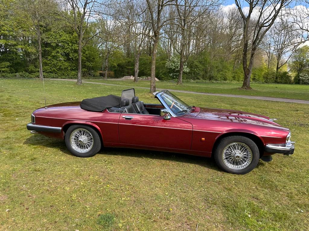 Jaguar XJS 5.3 Convertible V12 AUT U9 1991 Rood, Auto's, Jaguar, Automaat, Achterwielaandrijving, Leder, Bedrijf