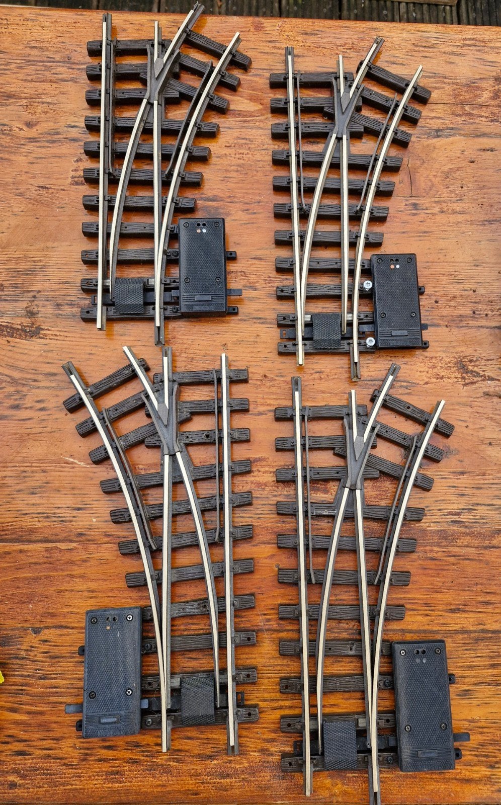LGB Electrisch wissels 4x, Gebruikt, Gelijkstroom, Rails, Ophalen of Verzenden