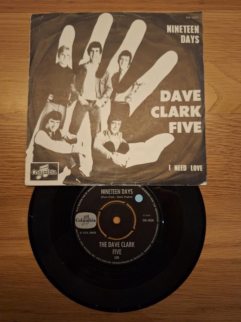 Dave Clark Five - Nineteen Days / I Need Love (Single), Gebruikt, 7 inch, Single, Ophalen of Verzenden