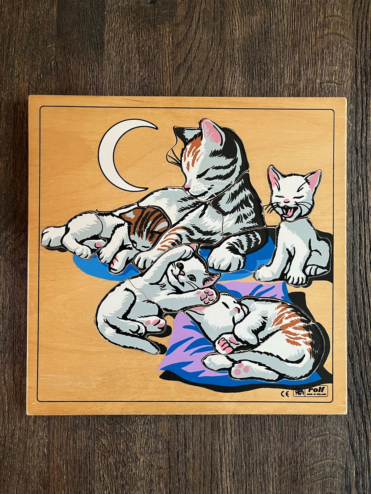Houten kattenpuzzel Rolf 12 stukjes, 2 tot 4 jaar, Gebruikt, 10 tot 50 stukjes, Ophalen of Verzenden