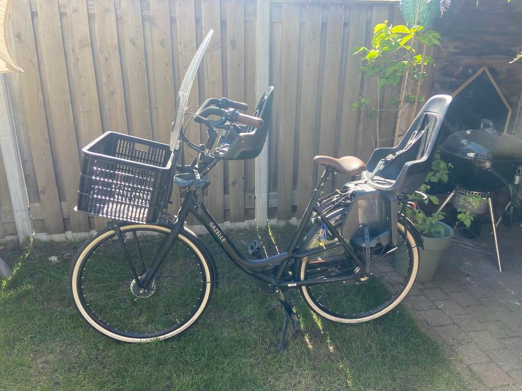 Gazelle Bloom Mamafiets 2022 - 7 versnellingen, 2 Bobike zit, Ophalen, Gebruikt, Versnellingen, 56 cm of meer