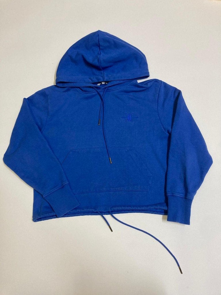 Y2K 2000s Daily Paper Navelhoodie - XS - Blauw, Blauw, Daily Paper, Ophalen of Verzenden, Zo goed als nieuw