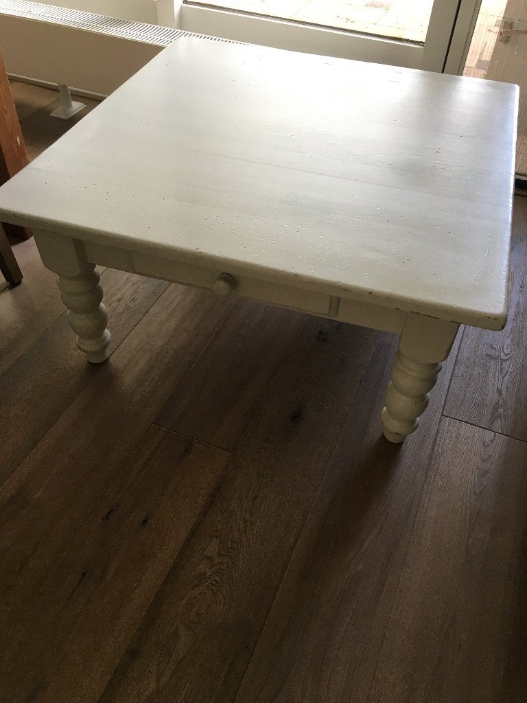 grenen salonafel, Ophalen, Gebruikt, 100 tot 150 cm, Vierkant