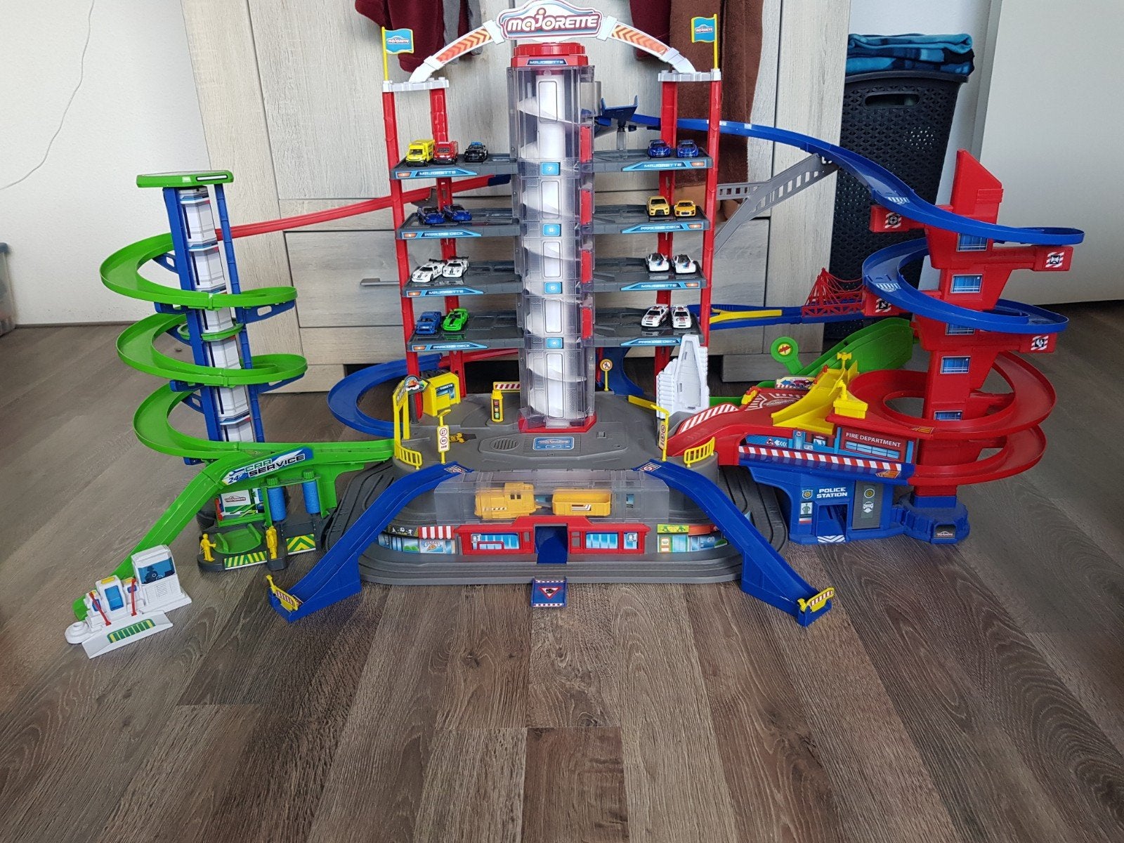 Majorette Super City Garage - Grote Parkeergarage Speelset, Ophalen, Gebruikt