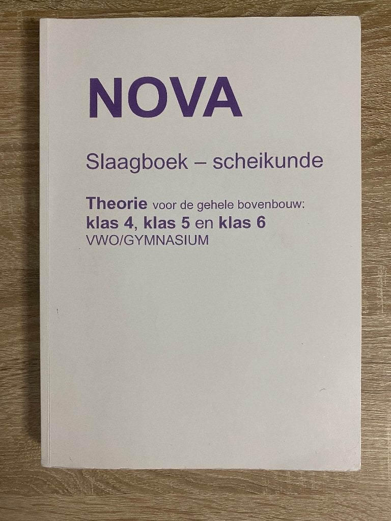 Nova Slaagboek Scheikunde, Boeken, VWO, Scheikunde, Malmberg, Ophalen of Verzenden