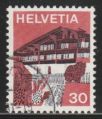 Zwitserland 1973 1007 Landschap 30c, Gest, Ophalen of Verzenden, Gestempeld
