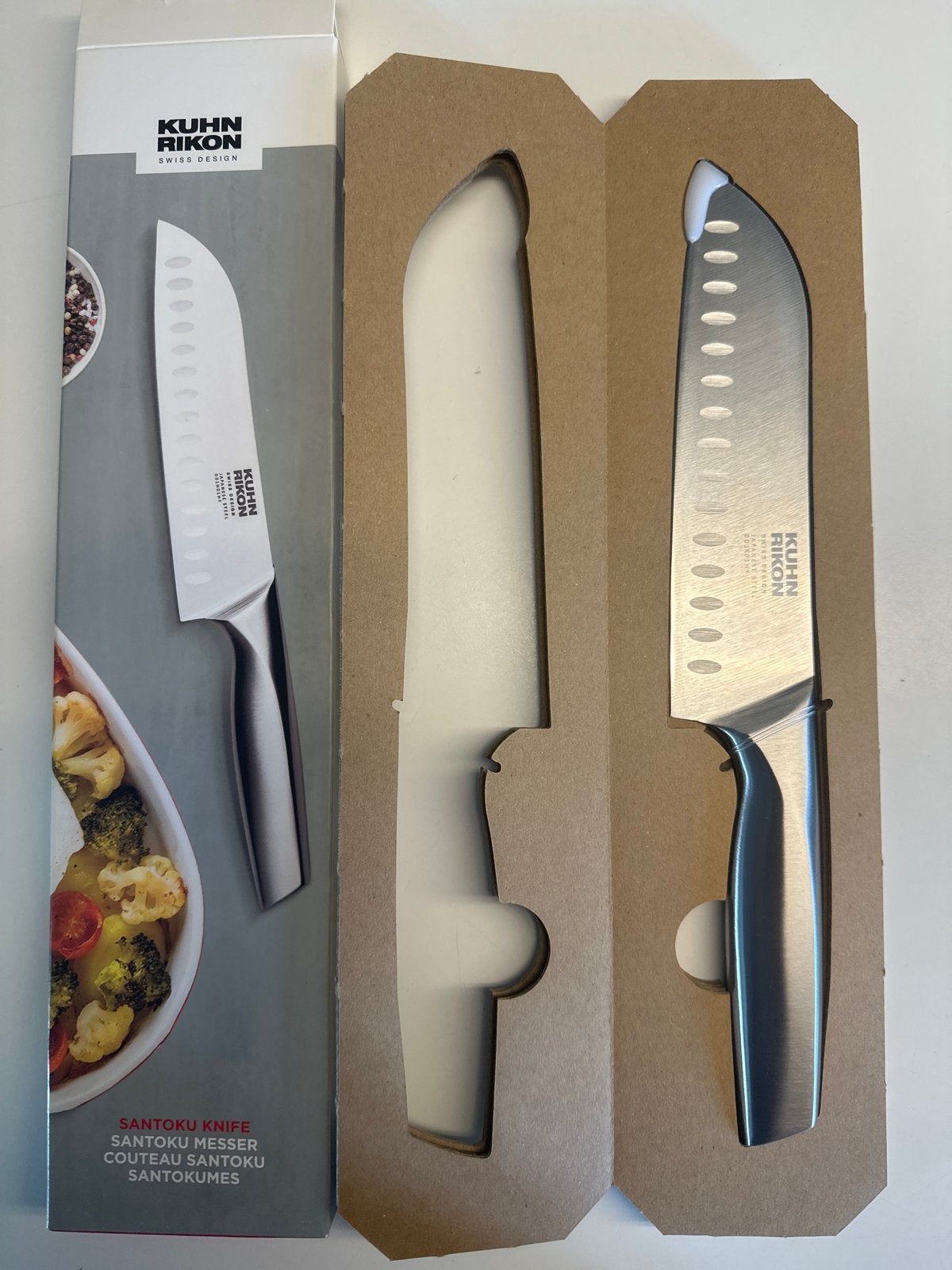 Kuhn Rikon Santoku mes - Nieuw in verpakking, Overige typen, Verzenden, Metaal, Overige merken