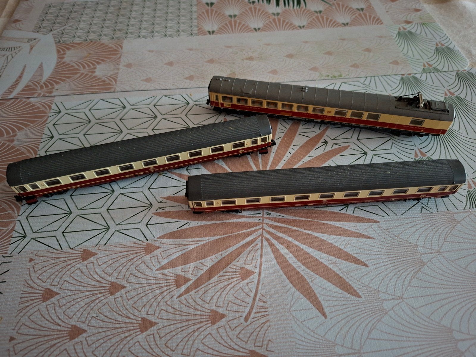 Fleischmann TEE rijtuigen set, 3 stuks, H0, Ophalen of Verzenden, Gebruikt, Gelijkstroom, Wagon