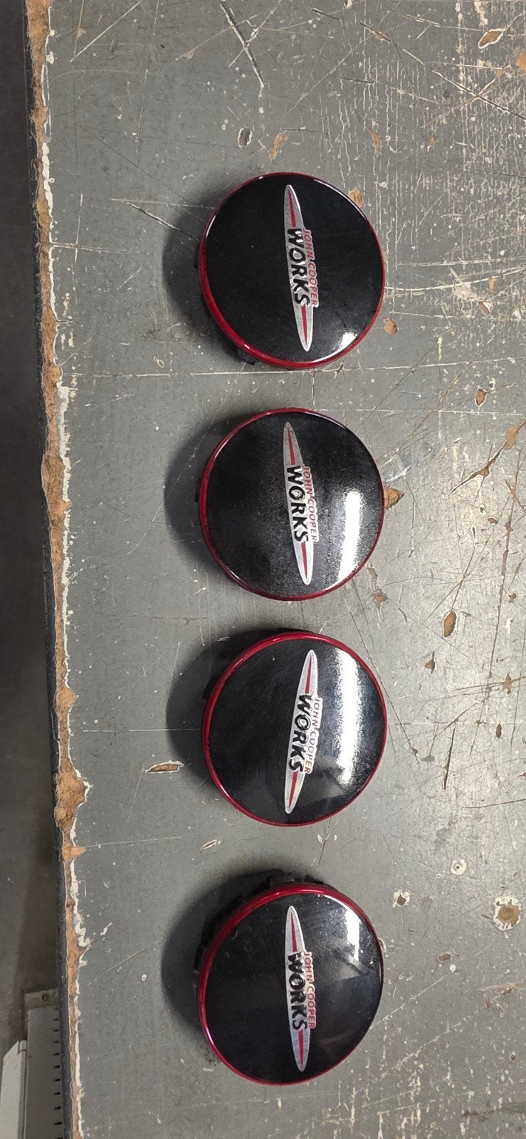 Mini Cooper John Cooper Works Naafdoppen (4 stuks), Auto diversen, Wieldoppen, Ophalen of Verzenden, Gebruikt